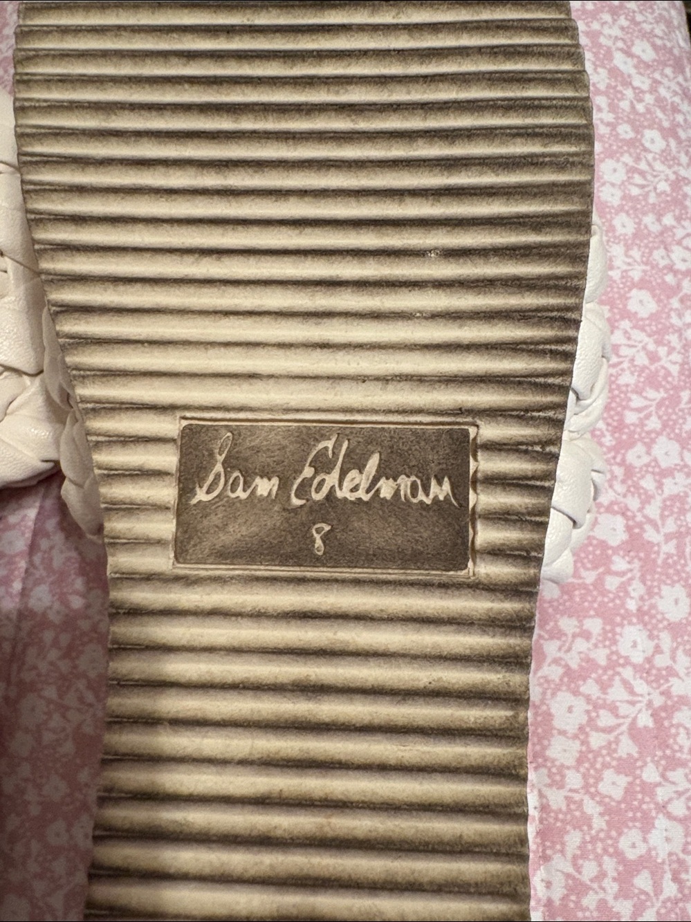 Sam Edelman White Braided Slide Sandals - Picture 5 of 6